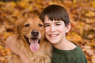Teenager and Dog