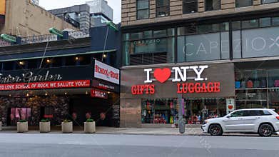 I LOVE NY, gifts and luggage store located near Times Square in Manhattan