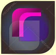 Colorful 3d computer generated logo design