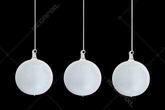 Christmas tree ball, milk glass