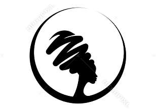 Portrait beautiful African woman in traditional turban, black women silhouette isolated , hairstyle concept