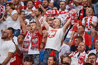 Supporters of Poland.