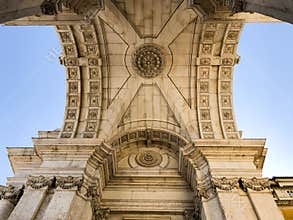 Architecture in center of Lisbon, Arch, culture, history, Portugal