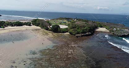 Aerial view of stunning coastal landscape in Bali, Indonesia