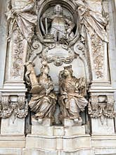 Statues, Architecture, ancient, history, religion, University of Coimbra, Coimbra, Portugal
