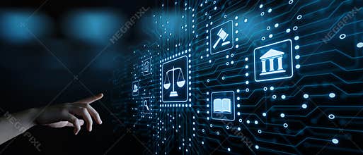 Labor Law Lawyer Legal Business Internet Technology Concept