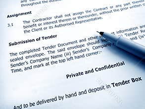 Tender document submission