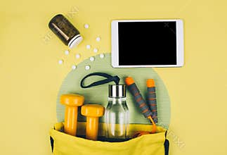 Fitness abstract healthy lifestyle concept.