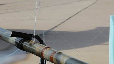 Water leak from old damage pipe