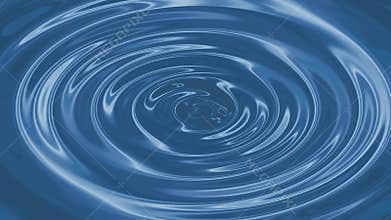 Blue water wave circular ripples video with gradient glitter