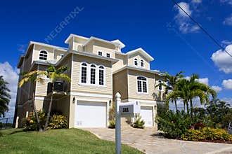 Large tropical house in florida