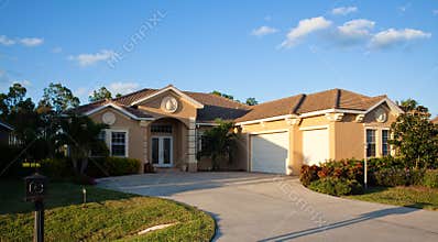 Large tropical house in florida