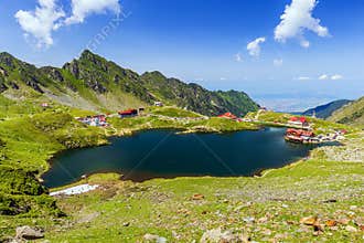 Balea lake, Romania.