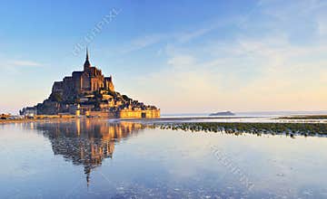 Dawn at Mont Saint Michel. France