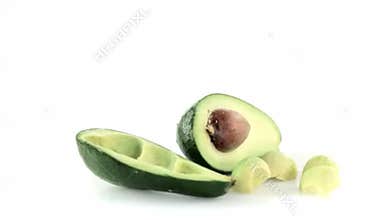 Avocado cut in pieces