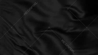 Soft rippled black fabric textile material,seamless looping