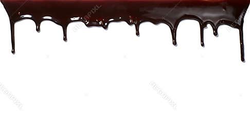 Chocolate syrup leaking liquid sweet food