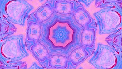 Abstract motion graphics background. Hypnotic mandala for meditation. Kaleidoscope stage visual effect for concert