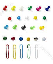 Push pin paper clip