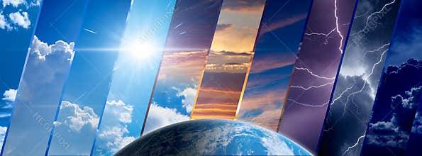 Weather forecast background, climate change concept