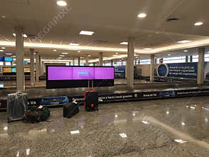 Unclaimed baggage at airport