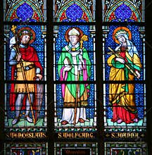 Saints on stained glass