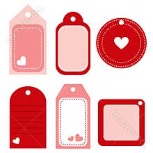 Valentine labels - vector