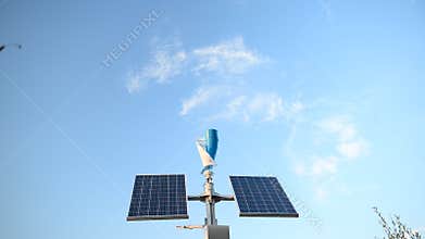 Renewable green energy equipment on the roof
