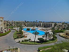 Sea pool beach beach sun palm trees