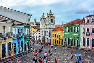 Historic city center of Pelourinho,Salvador,Bahia,Brazil