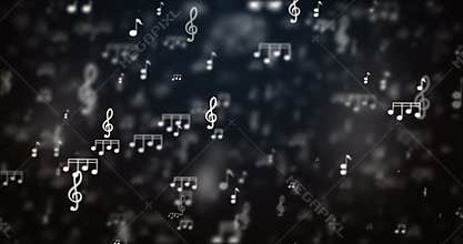 Loop abstract music icons motion background