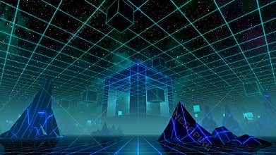 VJ 80`s Synthwave Style