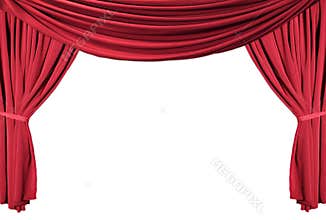 Red Draped Theater Curtains Series 1