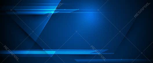 Vector light rays, stripes lines with blue light, speed and motion blur over dark blue background