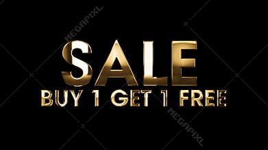 SALE buy 1 get 1 free - text animation
