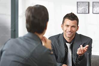 Business people talking