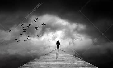 Dark clouds, path to unknown, destiny, lost, rebirth