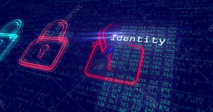 Cyber security animation with padlocks