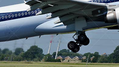 Jet Airways taking off from Amsterdam Airport, AMS