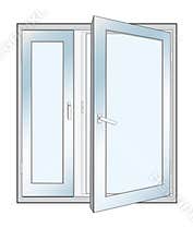 Vector illustration of an open window