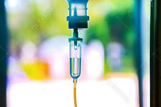 Saline iv drip fluid intravenous drop hospital room,medical concept,treatment emergency