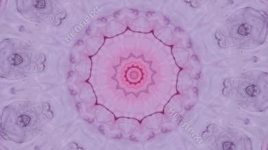 Abstract motion graphics background. Hypnotic mandala for meditation. Kaleidoscope stage visual effect for concert