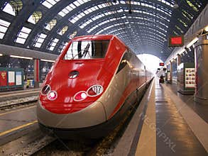 Train in Milan station