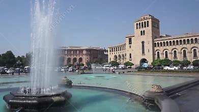 Yerevan republic square singing fountains