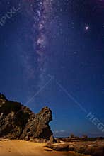Milky Way universe over Queen Victoria Rock