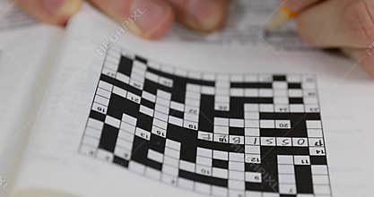 Writing answer in crossword puzzle