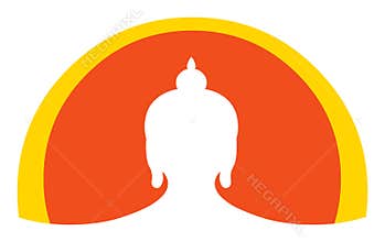 Buddha head icon and logo element