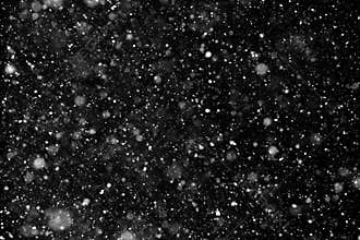 Snow Falling On Black Background