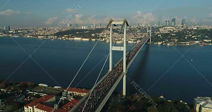 Istanbul Bosphorus Bridge Eurasia Marathon Aerial View 20