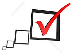 Red tick in a check box list